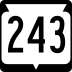 State Trunk Highway 243 marker