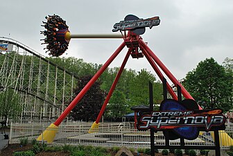 The Extreme Supernova is a relocated Zamperla Midi Discovery that was installed at The Great Escape