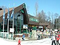 The base station in Zakopane facing the traditional market area