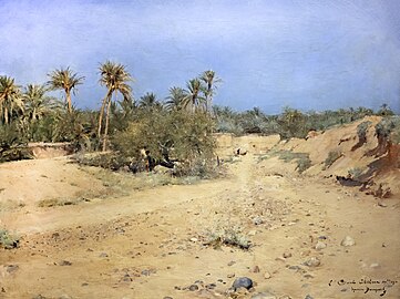 Das Wadi Chetma im Sommer, 1890, Maurice Bompard