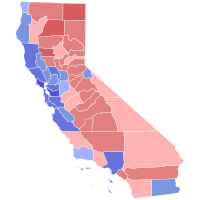 Karte der Ergebnisse nach County