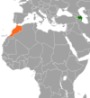 Location map for Azerbaijan and Morocco.