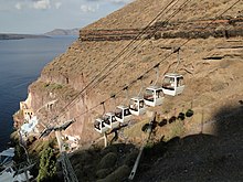 Cable car of Santorini