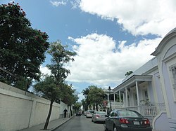 Typical street in Barrio Tercero (showing Calle Isabel, looking west)