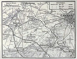Map of Battle of Cambrai 1917