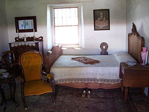 At the time, many families in Alta California intermarried, and it was quite common for newlyweds to live with one of their in-laws. La Casa de Estudillo has many rooms such as this.
