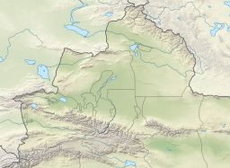 Location of the lake in Xinjiang