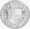 An early example of the wild man acting as an heraldic supporter appears in the seal of Christian I of Denmark (1450)