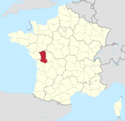 Lage des Departements Deux-Sèvres in Frankreich