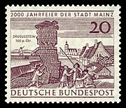 Postage Stamp by the Deutsche Bundespost (1962): 2000 year Celebrations of the City of Mainz
