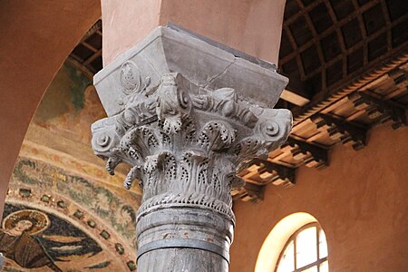 Byzantine Composite capital in the Euphrasian Basilica, Poreč, Croatia, unknown architect, unknown date
