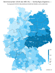 Stimmenanteil (%) 2019 – AfD