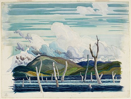 Wabajisik Drowned Land, watercolour and gouache over charcoal on wove paper, 1929, National Gallery of Canada, Ottawa