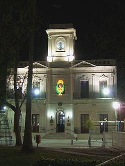 Municipality of Nogoyá at night (2010).