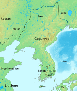 Goguryeo (Goryeo) in AD 476