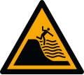 W066: Warnung vor steil abfallendem Strand