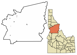 Location of Kooskia in Idaho County, Idaho.