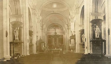 Interior of the Cathedral of León (Nicaragua) in 1927