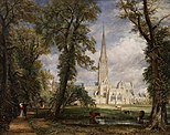 Constable's Salisbury Cathedral from the Bishop's Grounds; c. 1826 version