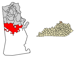 Location in Kenton County, Kentucky
