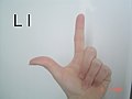 An ASL 'L'