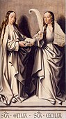 Master of Frankfurt, Saint Odile and Saint Cecilia, ca. 1503–1506, oil on panel, Historical Museum, Frankfurt