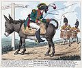 Napoleon's exile to Elba, from a British engraving, 1814