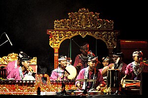 Gamelan performance at Borobudur International Performances and Art Festival 2018