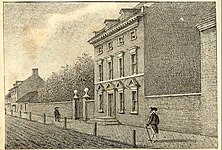The third presidential mansion, President's House in Philadelphia, occupied by Washington from November 1790 – March 1797. Occupied by Adams: March 1797 – May 1800.