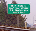 Marker on Interstate 5 near Keizer, Oregon