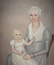 Mrs. Wilbur Sherman and daughter Sarah, 1815, Yale University Art Gallery