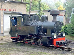 erhaltene Lokomotive bei der Berliner Parkeisenbahn