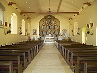 The interior of the San Nicolas de Tolentino Parish Church