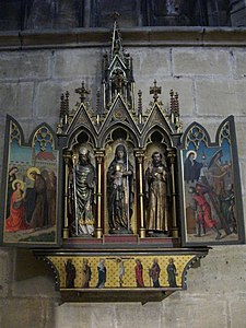 Triptych dedicated to Saint Anne in the disambulatory