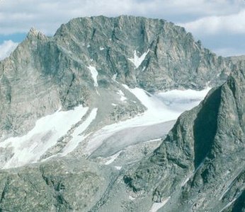 Gannett Peak straddling Sublette (19) and Fremont (40) counties, Wyoming