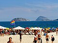 LGBT flag at Ipanema Beach, Rio de Janeiro, Brazil (2006)