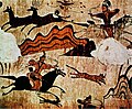 The Goguryeo tomb mural of hunting from Ji'an