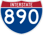 Interstate 890 marker