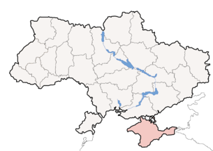 Karte der Ukraine mit der Krim
