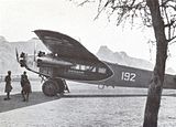 Fokker F.VIIb-3 m (CH-192) der Swissair, geflogen von Mittelholzer in Kassala (Sudan), Februar 1934