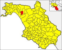 Montecorvino Pugliano within the Province of Salerno and Campania