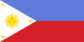 Flagge der ersten philippinischen Republik von Emilio Aguinaldo, 1898 bis 1901