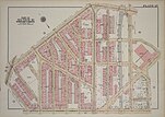 Street map from 1921 showing Lafayette, Garrison, and North buildings. Barretto Street is now shown as a complete street