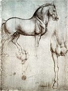 Leonardo da Vinci's study of horses, c. 1490, – Monuments