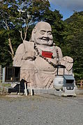 Statue of Budai at Miroku-ji in Himeji city, Hyōgo Prefecture, Japan. It is the largest Budai sculpture in Japan.