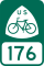 U.S. Bicycle Route 176 marker