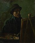 Self-Portrait with Dark Felt Hat at the Easel, 1886 Van Gogh Museum, Amsterdam (F181)