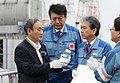 東京電力福島第一原子力発電所を視察する菅総理１