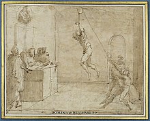 drawing of torture scene