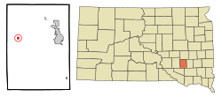 Location in Davison County and the state of South Dakota